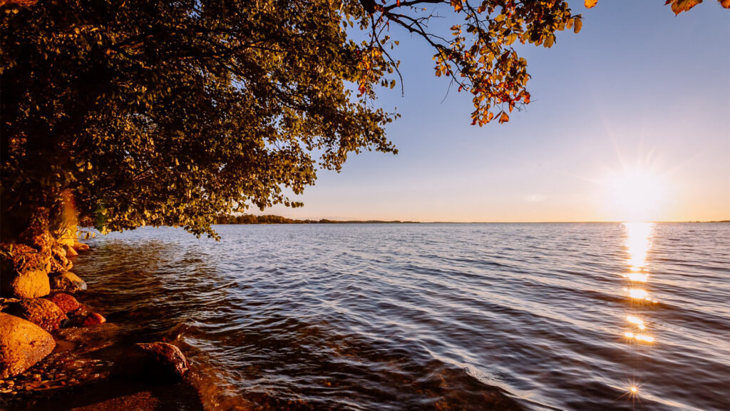 Zachód słońca nad Jeziorem Śniardwy
